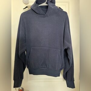 YZY Fleece Hoodie Navy Medium